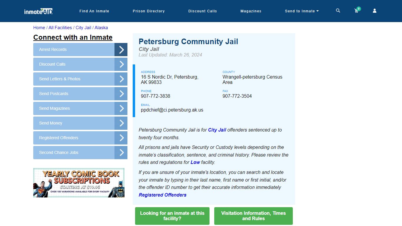 Petersburg Community Jail | Inmate Locator